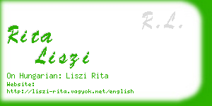 rita liszi business card